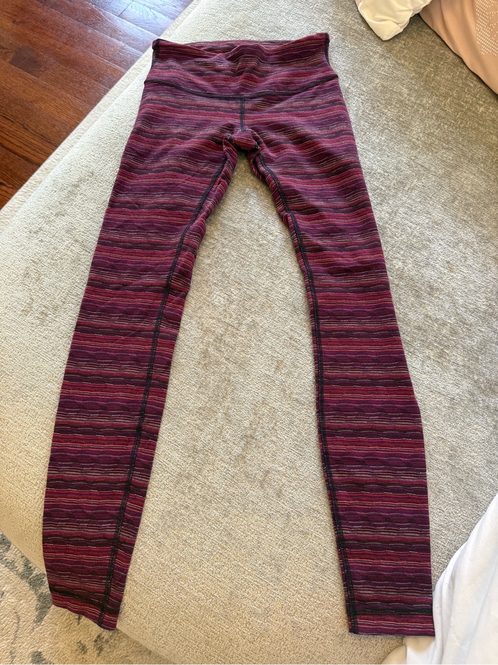 lululemon Size 4 Purple Pink Space Dye Full Length Leggings